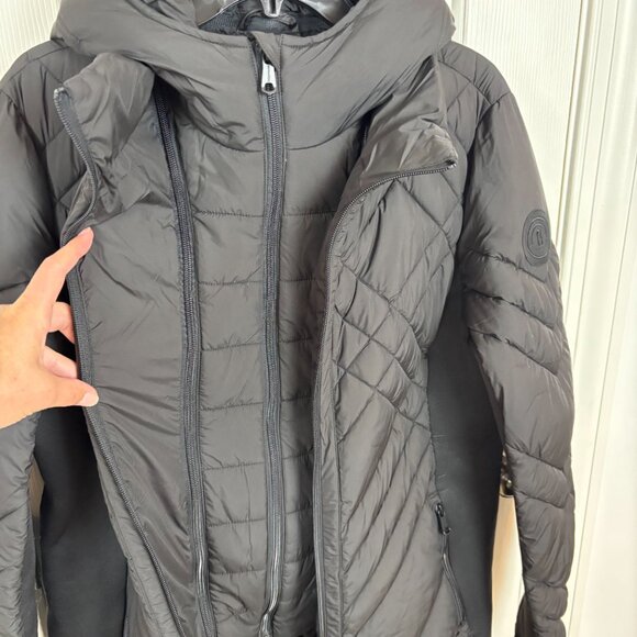 Bernardo Hooded Quilted Puffer Jacket in Black Women's Size XL - Picture 2 of 10
